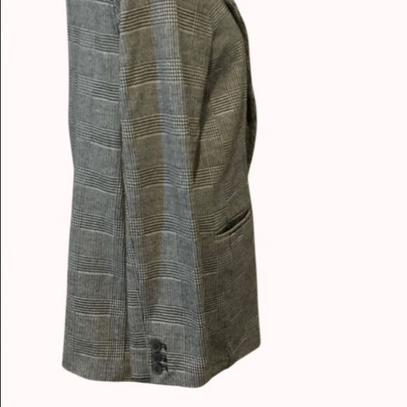 Old Navy Herringbone One Button Blazer M Black White - Picture 7 of 10